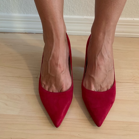 Marc Fisher Shoes - Mark Fisher Zala Pointy toe red suede Pump
